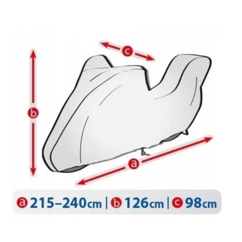 Тент на мотоцикл 215-240х126х98 см (L Box) Basic Garage "KEGEL" 5-4175-248-3020