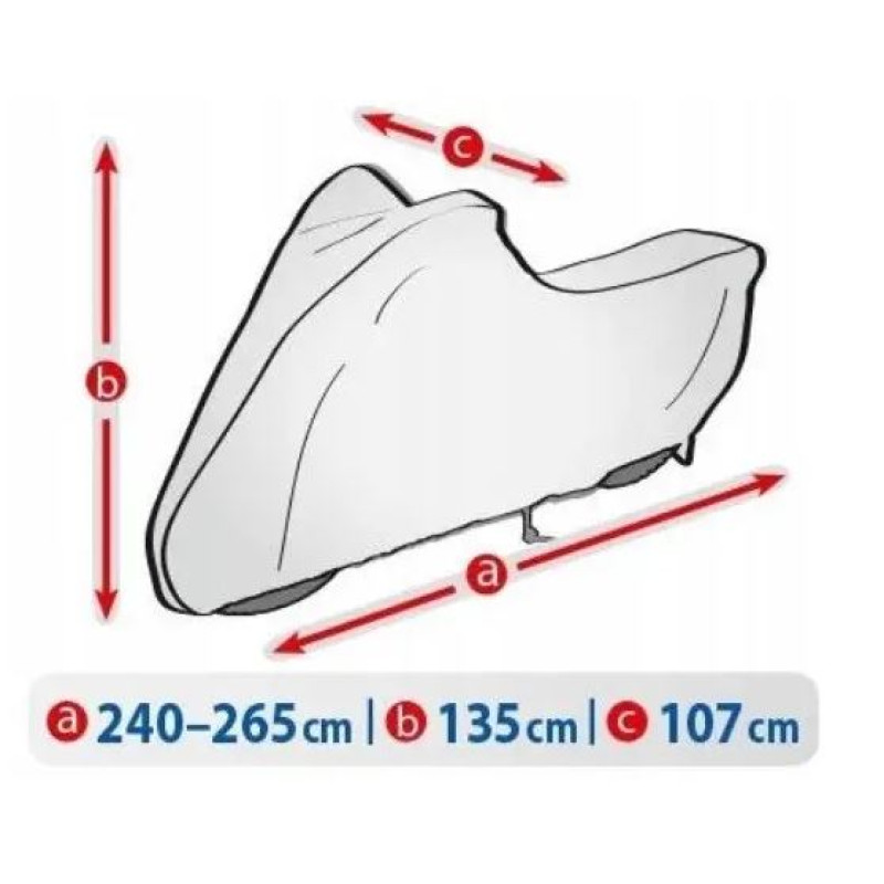 Тент на мотоцикл 240-265х135х107 см (XL) Basic Garage "KEGEL" 5-4176-248-3020