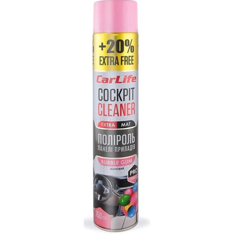 Поліроль торпеди спрей 750ml "Carlife" EXTRA MAT Жуйка CF778 (24шт/ящ)