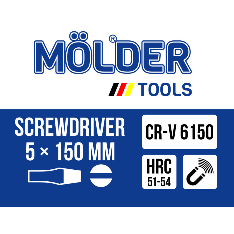Викрутка - шліцьова 5*150 "Molder" (МТ32007) (12шт/уп)