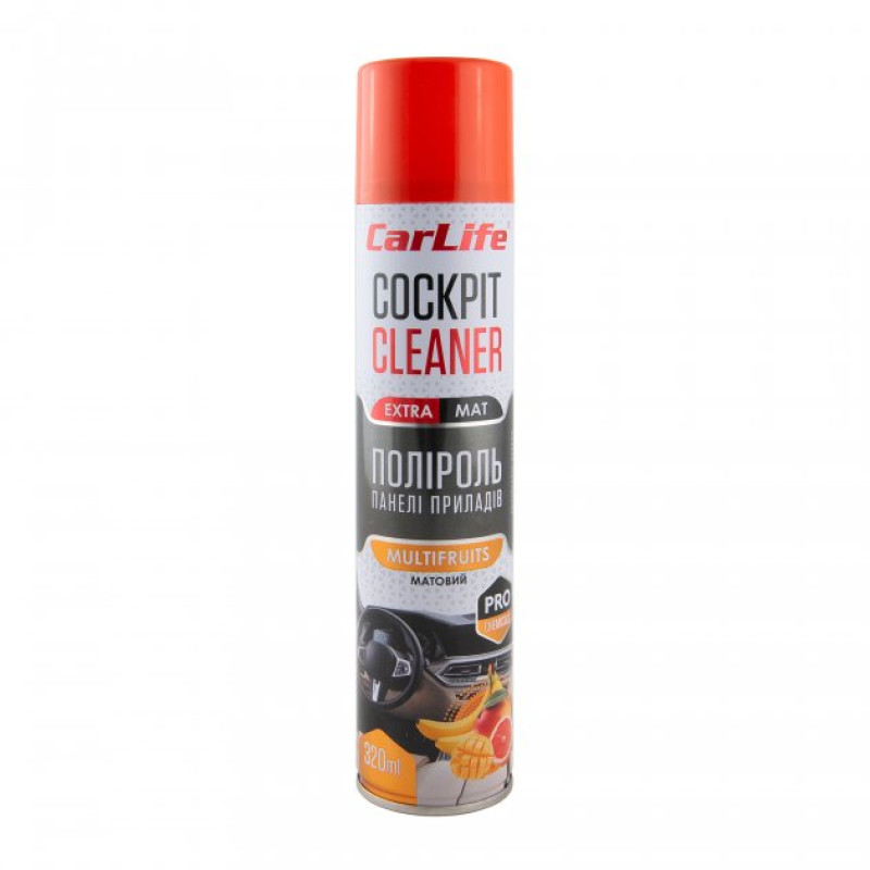 Поліроль торпеди спрей 320ml "Carlife" EXTRA MAT Мультифрукт CF345 (24шт/уп)