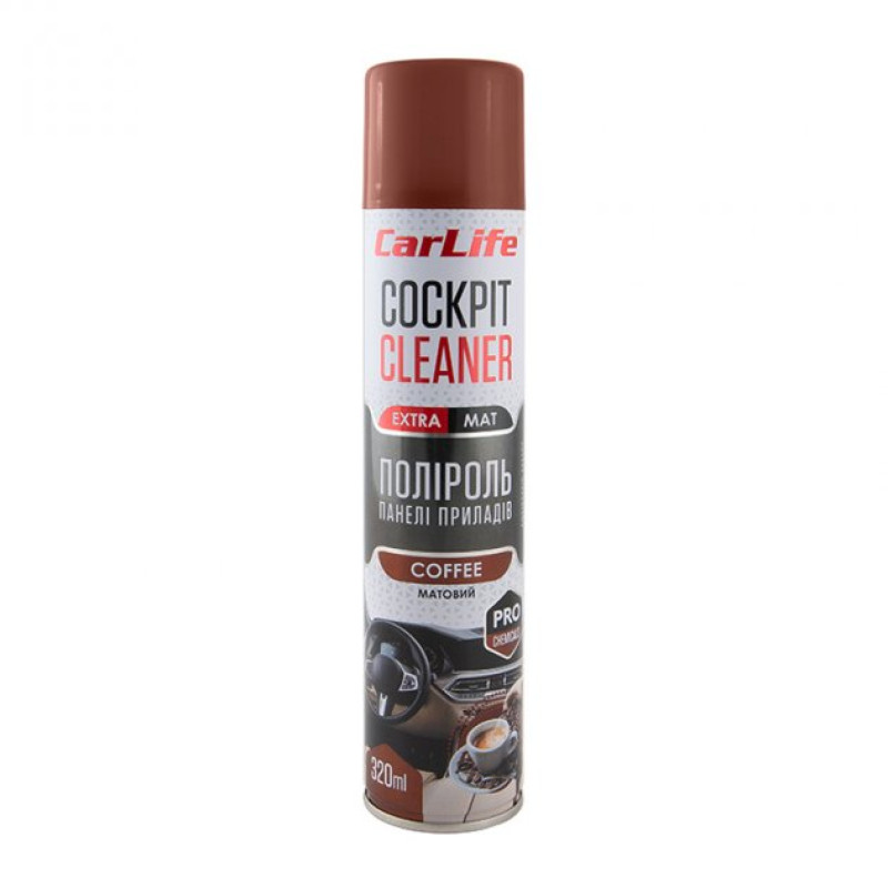 Поліроль торпеди спрей 320ml "Carlife" EXTRA MAT Кава CF346 (24шт/уп) Поліроль торпеди спрей 320ml "Carlife" EXTRA MAT Кава CF346 (24шт/уп)