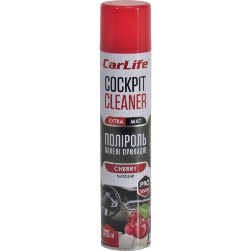 Поліроль торпеди спрей 320ml "Carlife" EXTRA MAT Вишня CF349 (24шт/ящ) Поліроль торпеди спрей 320ml "Carlife" EXTRA MAT Вишня CF349 (24шт/ящ)