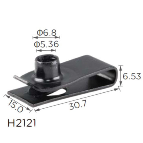 Скоба H2121 під гвинт L-30,7x15 D=6 M6 GM (11503715,11508241,11609385) ( уп. 100 шт.) Скоба H2121 під гвинт L-30,7x15 D=6 M6 GM (11503715,11508241,11609385) ( уп. 100 шт.)