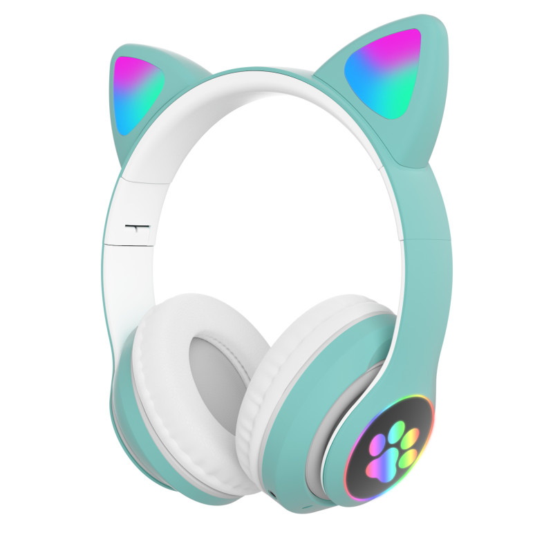 Навушники STN-28 CAT бездротові bluetooth навушники з підтримкою tf карт BT V5.0 (Зелений)