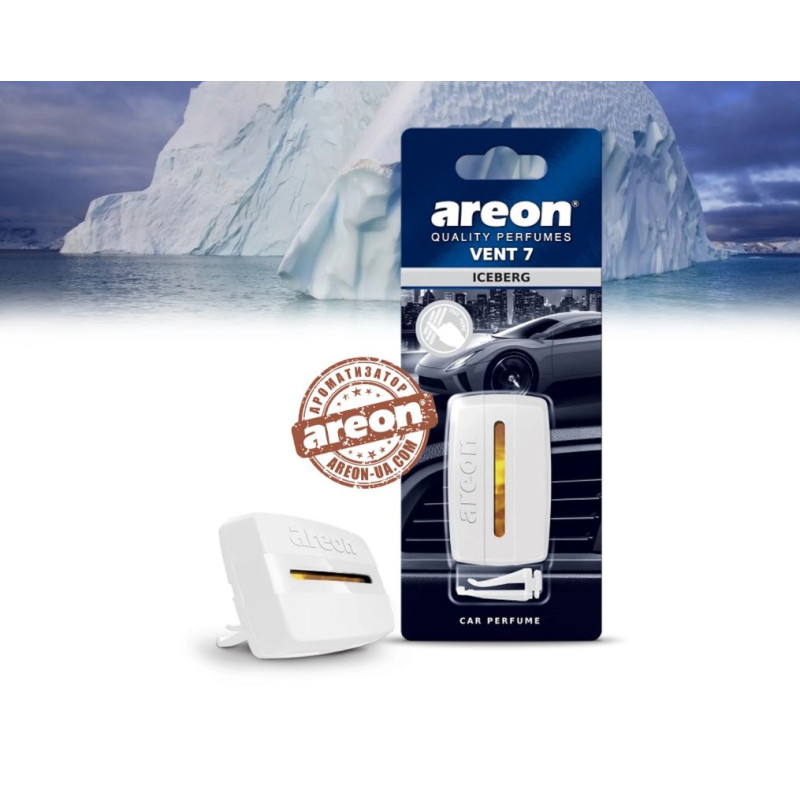 Освіжувач гелевий на обдув - "Areon" - Vent 7 - Iceberg (Айсберг) Освіжувач гелевий на обдув - "Areon" - Vent 7 - Iceberg (Айсберг)