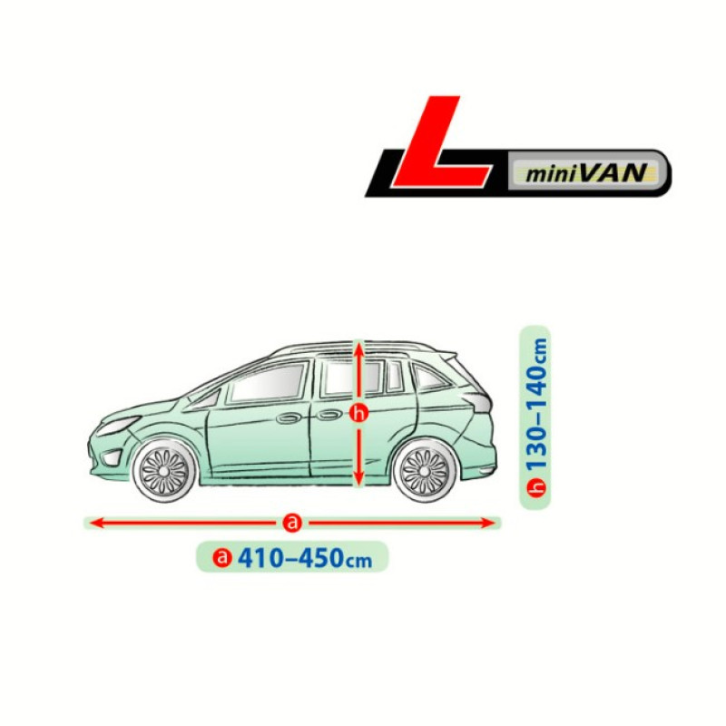 Тент Джип/Мінівен 450х150х140 см (L) Membrane Garage mini Van "KEGEL" "5-4774-248-3050" (у сумці)