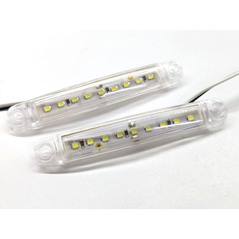 Габарит - білий - 100х15мм - 12/24V Led 9 діодів - BD-0003W (5шт)