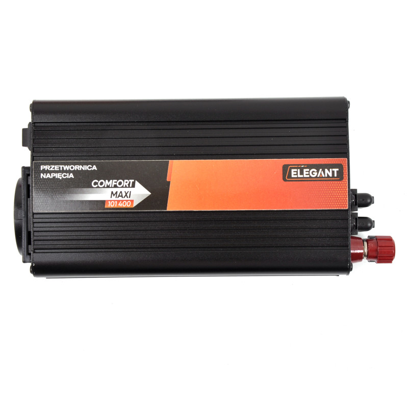 Перетворювач 12V -220V/ 500W Модиф. сунус +1USB +1 Розетка + Клеми + Прикурка "Elegant" 101 400