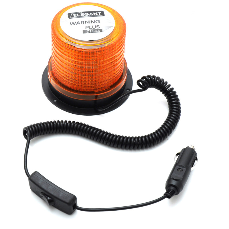 Маячок проблесковый Мигалка 12-24V  оранжевая  EL101504 (30 LED 2835 SMD) (прикурка/магнит/выкл,)
