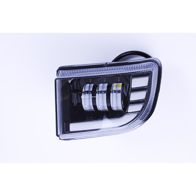Додаткові LED фари - Chevrolet Lacetti 45W+DRL Біла металевий корпус "ЛІДЕР"