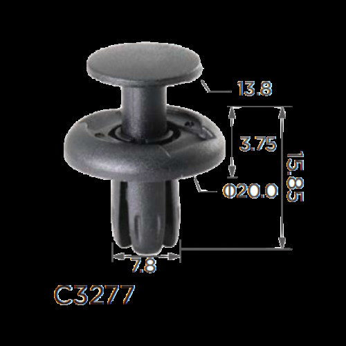 Кліпси C3277 обшивки BMW (07147401727, 11389) (100шт)