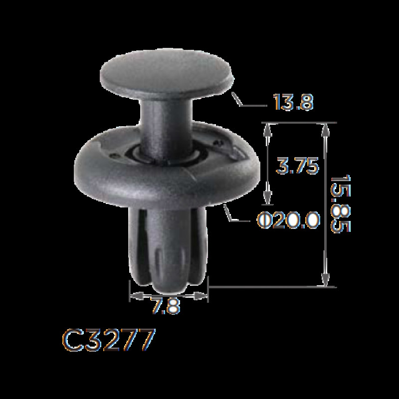 Кліпси C3277 обшивки BMW (07147401727, 11389) (100шт)