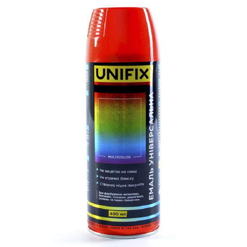 Фарба червона 400ml "Unifix" RAL3020 (951020) (12шт/уп)