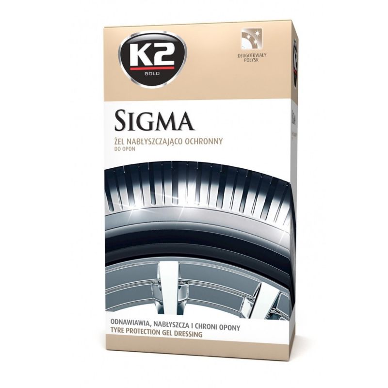Гель для полірування та догляду за шинами 500ml "K2" G1571 Gold Sigma з аплікатором