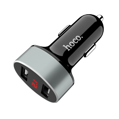 АЗП + Вольтметр 12/24V 2USB (2.1A+1A) "HOCO" Z26