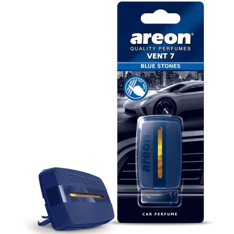 Освіжувач гелевий на обдув - "Areon" - Vent 7 - Blue Stones (Блакитний камінь) Освіжувач гелевий на обдув - "Areon" - Vent 7 - Blue Stones (Блакитний камінь)