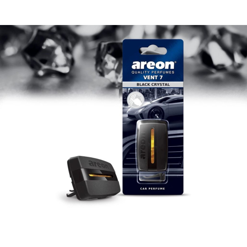 Освіжувач гелевий на обдув - "Areon" - Vent 7 - Black Crystal (Чорний кристал)