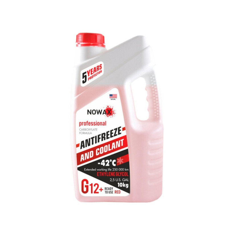 Антифриз 10kg Червоний -42°С G12+ NX 10001 "Nowax" (4шт/ящ) Антифриз 10kg Червоний -42°С G12+ NX 10001 "Nowax" (4шт/ящ)
