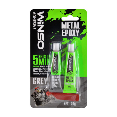 Клей епоксидний 20g Сірий 5 Min Metal epoxy 300300 "Winso" (12шт/ящ)