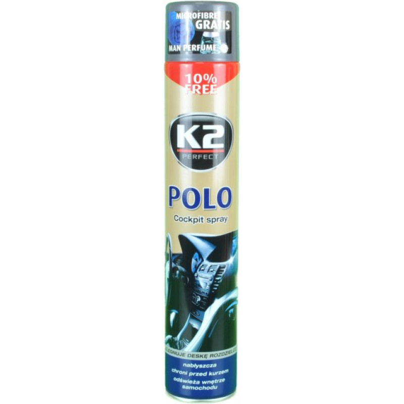Поліроль торпеди спрей 750ml "K2" Polo Man (Чоловічий аромат) K407MA0 (12шт/ящ) Поліроль торпеди спрей 750ml "K2" Polo Man (Чоловічий аромат) K407MA0 (12шт/ящ)