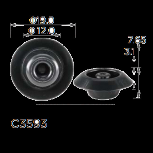 Заглушки C3593 кузова Honda 9555111000 ( уп. 100 шт.)