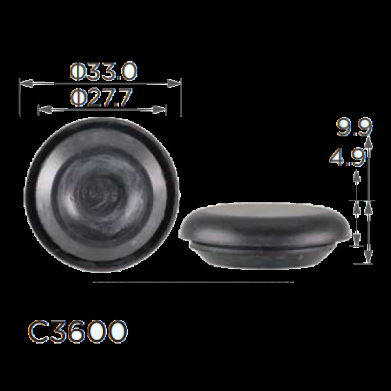 Заглушки C3600 кузова Honda Acura 82871671000 ( уп. 100 шт.)