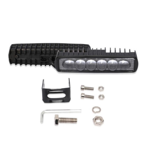 Фара-LED Прямокутник 18W 150*45*50mm (3W*6) 10-30V Дальнє/Spot ЛІНЗА (JR-6D-18W/S)