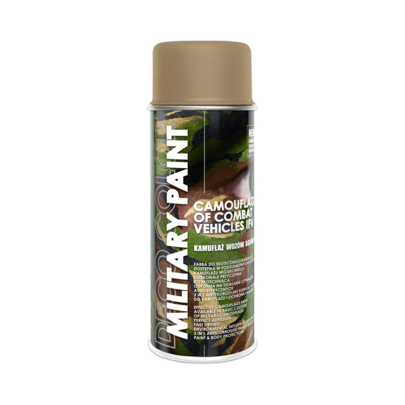 Фарба буря в пустелі 400ml "Deco color" Military Paint Ral 1019 (12шт/уп) Фарба буря в пустелі 400ml "Deco color" Military Paint Ral 1019 (12шт/уп)