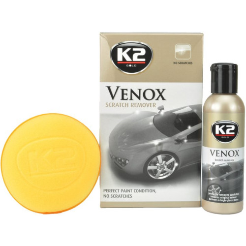 Поліроль для відновлення лакофарбових покриттів 180ml "K2" Gold Venox G0501 (молочко) з губкою