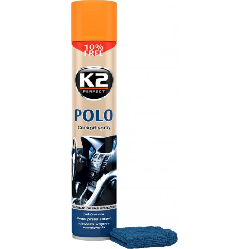 Поліроль торпеди спрей 750ml "K2" Polo Peach (Персик) (12шт/ящ)