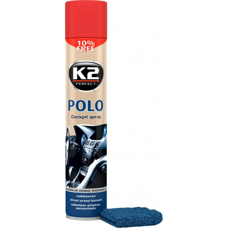 Поліроль торпеди спрей 750ml "K2" Polo Strawberry (Полуниця) (12шт/ящ) Поліроль торпеди спрей 750ml "K2" Polo Strawberry (Полуниця) (12шт/ящ)