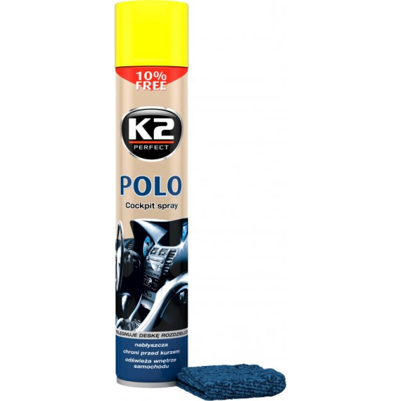 Поліроль торпеди спрей 750ml "K2" Polo Lemon (Лимон) (12шт/ящ)