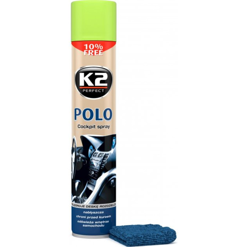 Поліроль торпеди спрей 750ml "K2" Polo Green Apple (Зелене яблуко) (12шт/ящ)