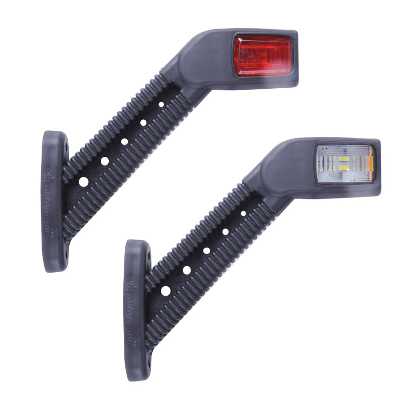 Габарит "ріжки" косий 18см 12/24v червоний+білий+жовтий 1+1+2LED "CERAY" Л-093 (2шт)