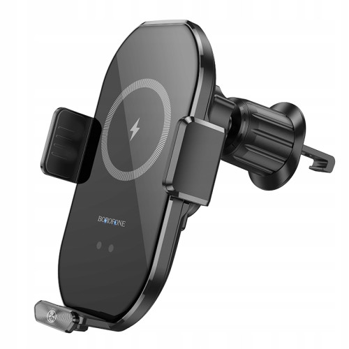 Автотримач з бездротовою зарядкою Borofone BH205 MagSafe, Qi 5-15W (гачок)