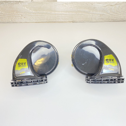 Сигнал 12v равлик 2контактний Ø 75mm YW-A 047 (410Hz+510Hz) 118dB - захисна кришка "MRHORN" (A047)