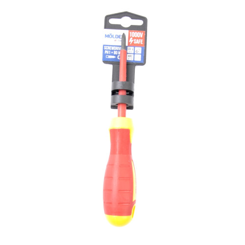 Викрутка - хрестова діелектрична 1*80 VDE 1000B "Molder" (МТ35105) (12шт/уп)