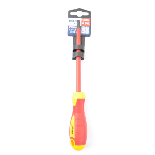 Викрутка - шліцьова діелектрична 6,5*150 VDE 1000B "Molder" (МТ35006) (12шт/уп)