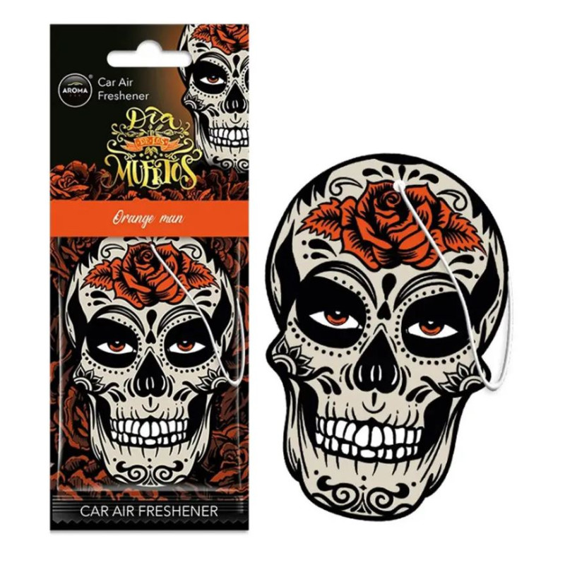 Освіжувач сухий лист - "Aroma" - Dia De Los Muertos - Orange Man 10379