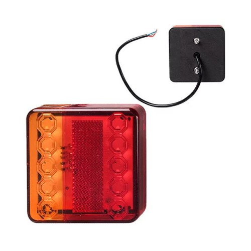 Задній ліхтар квадратний 12-24V 9,5 х9, 5см "NZ-602-A" LED 12 Корея (2шт) SQ-0018