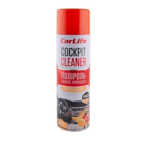 Поліроль торпеди спрей 500ml "Carlife" Cockpit Мультифрукт CF507 (24шт/уп)