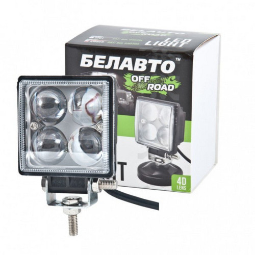 Фара-LED Квадрат 12W 75*75*49mm (3W*4) 10-30V Дальнє/Spot "BELAUTO" (BOL0403 QL) 800Lm (1шт)