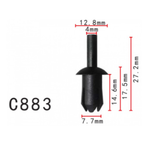 Фіксатор C0883 натискний/розпірний MERCEDES, SEAT, VW ( уп. 100 шт.) Фіксатор C0883 натискний/розпірний MERCEDES, SEAT, VW ( уп. 100 шт.)