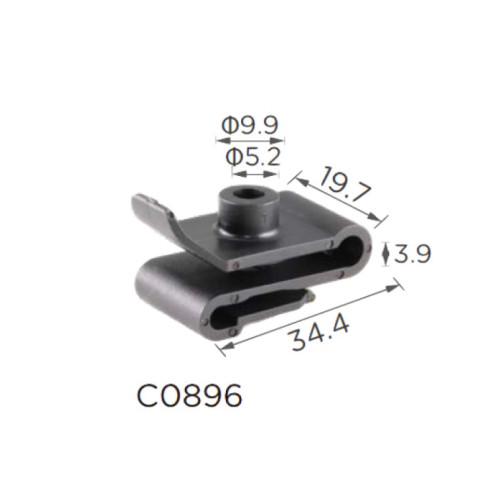 Скоби C0896 під саморіз TOYOTA, LEXUS (9046705114, 90467-05114, 16062) ( уп. 100 шт.)