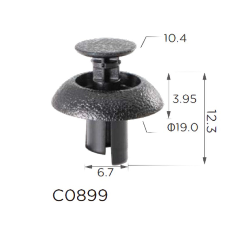 Кліпси C0899 розпірні TOYOTA, LEXUS (9046707211, 90467-07211, 11365) (уп.100шт) Кліпси C0899 розпірні TOYOTA, LEXUS (9046707211, 90467-07211, 11365) (уп.100шт)