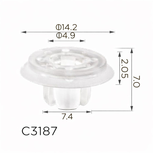 Кліпси C3187 дзеркала Volkswagen/Skoda 5Z0853695 (уп.100шт)