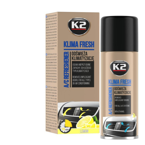 Очищувач автокондиціонера спрей  150ml "K2" Klima Fresh Лимон K222