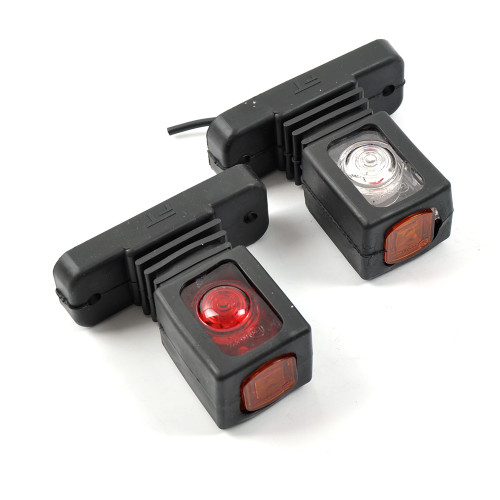 Габарит "ріжки" прямий  9,5см 12/24v червоний+білий+жовтий 1+1 LED "Kogel-Krone" EK-140 (2шт)
