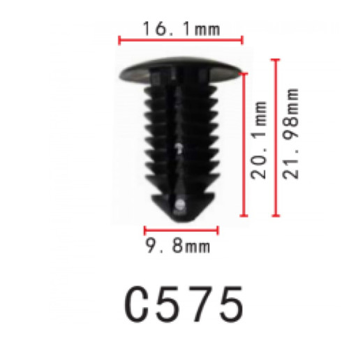 Кліпси C0575 кріплення обшивки CHRYSLER, FORD, DODGE, GM, OPEL (6504043, N807721S)  (уп.100шт)